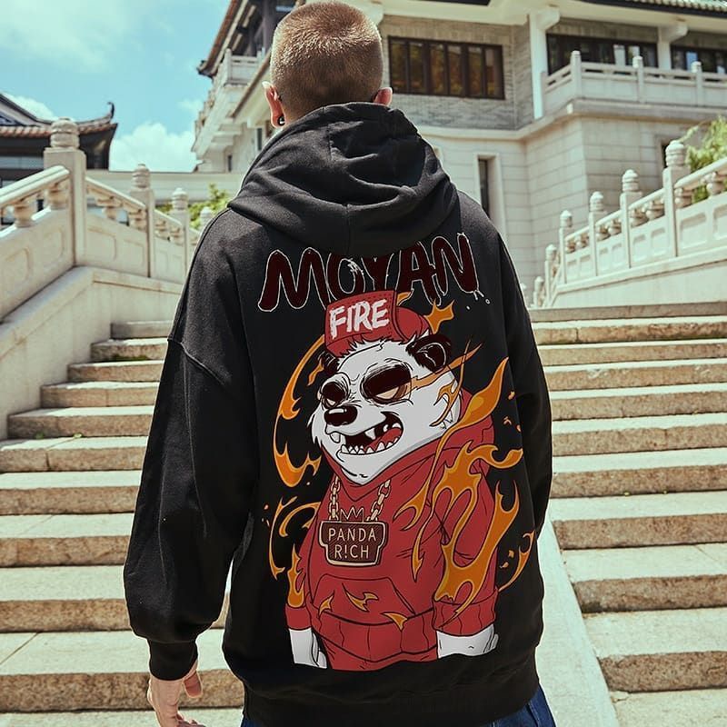 JAKET HOODIE KARAKTER PANDA MOYAN FIRE READY M L XL XXL XXXL XXXXL XXXXXL HOODIE  JUMBO 2XL 3XL 4XL 
