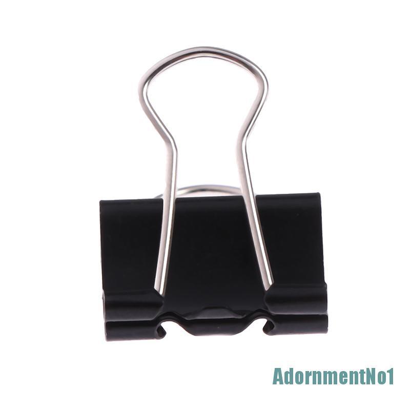 (AdornmentNo1) 10pcs Klip Binder Metal Warna Hitam