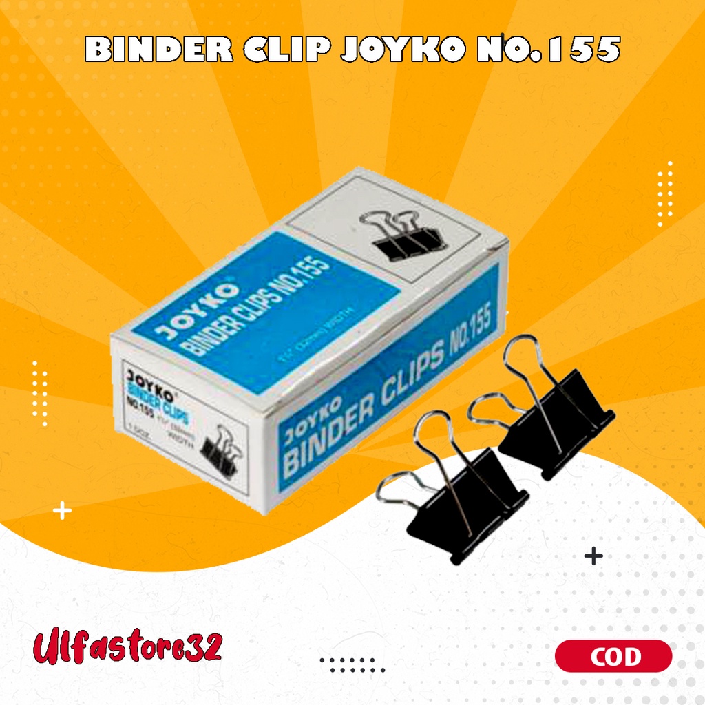 

Binder clip Joyko no.155 (12 pcs) / atk grosir murah sekolah