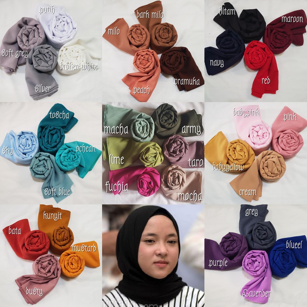 Segiempat Diamond 115 x 115 / Segiempat / Square / Hijab / Kerudung Segiempat Diamond