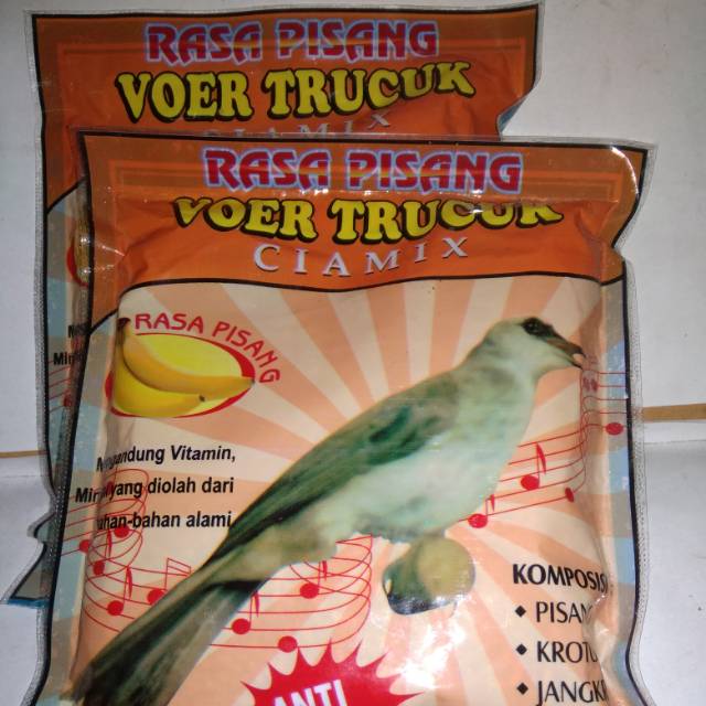 Voer trucuk ciamix Pur burung rasa pisang