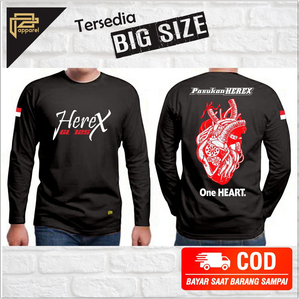 KAOS HEREX 125 LENGAN PANJANG TERLARIS
