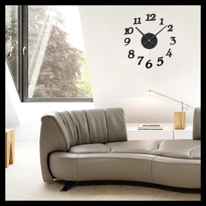 Jam Dinding 3D DIY Wall Clock Dekorasi Interior Hiasan Rumah Kamar Set