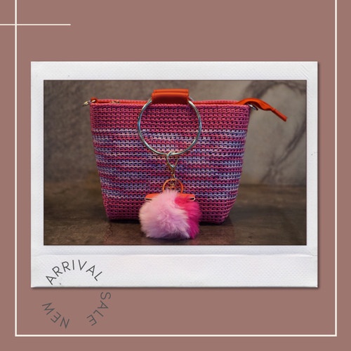 Tas Wanita Rajut Premium Warna Merah Muda / Pink Handmade