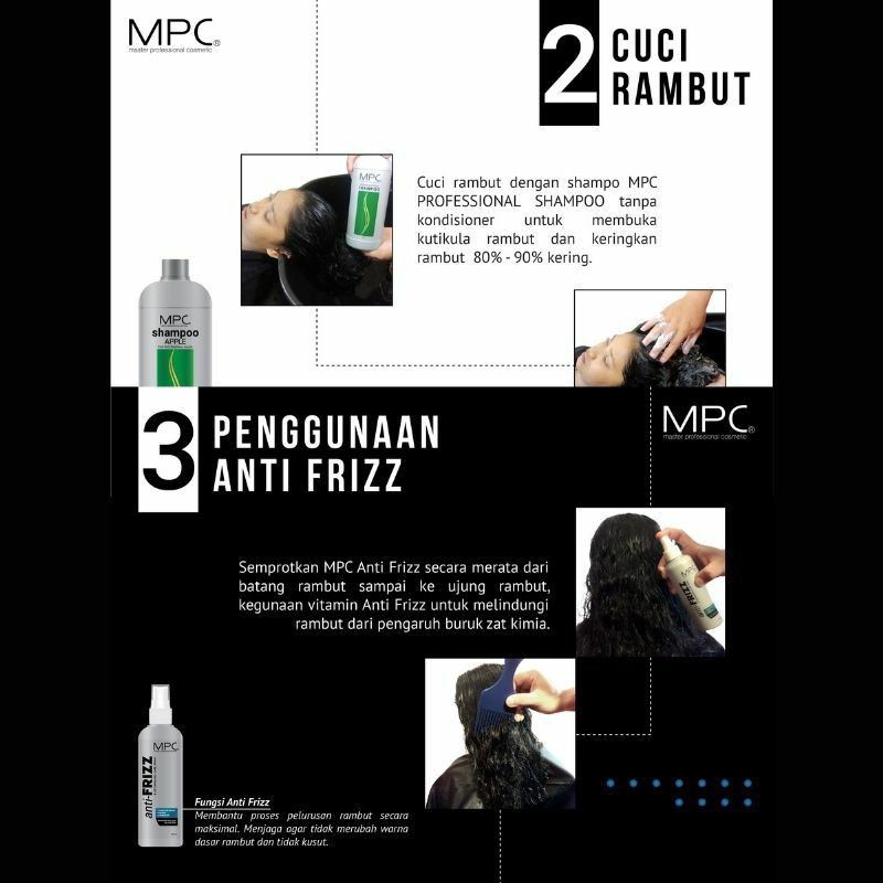 MPC STEP 1 (500GR) for RESISTANT / NORMAL Hair STEP 1 Krim Pelurus Rambut Obat Rebonding