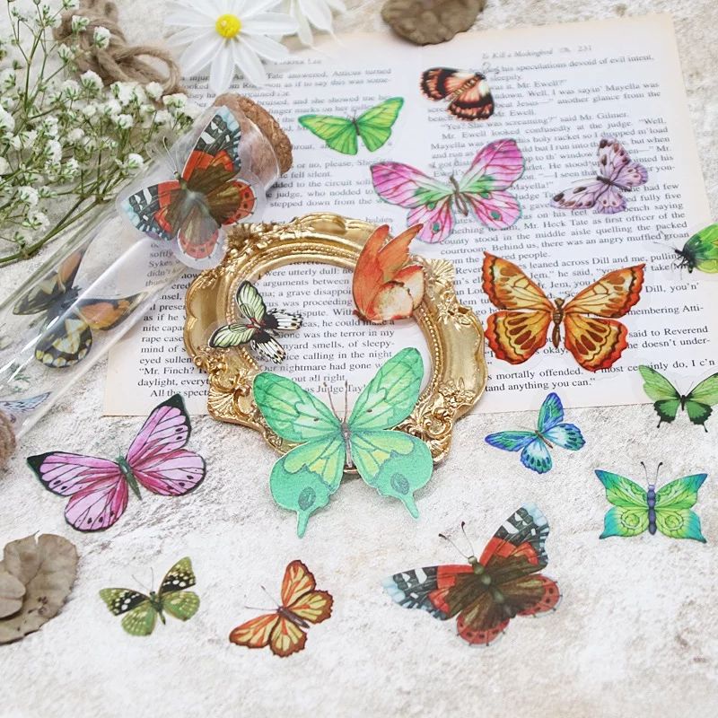 

10 Pcs Random KUPU Stiker Transparan Bahan PET