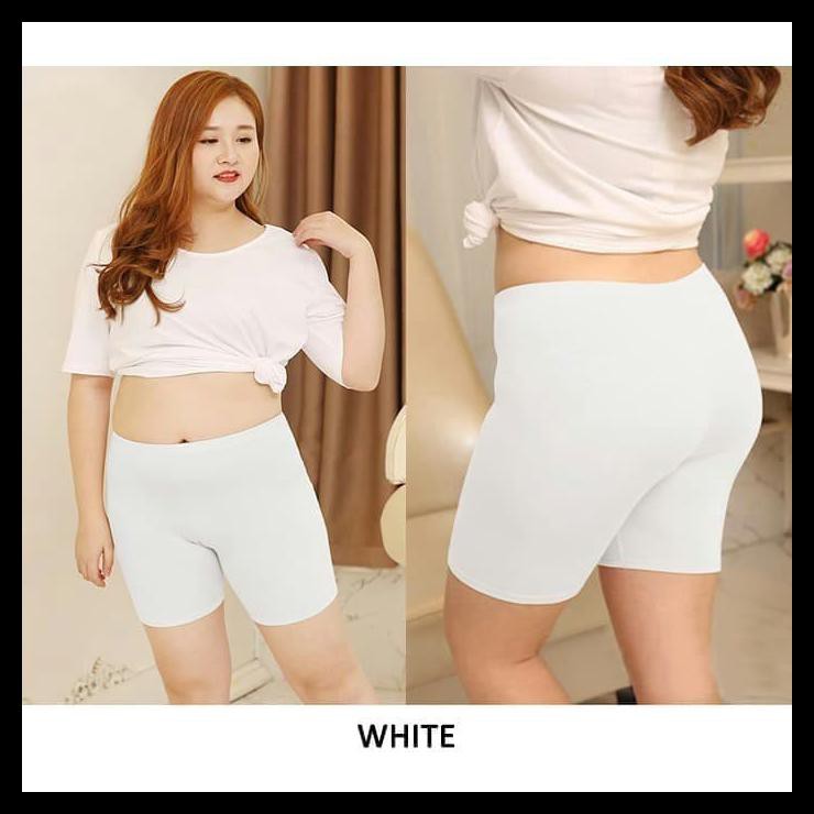 Legging Wanita Pendek Jumbo Putih / Celana Dalam Wanita