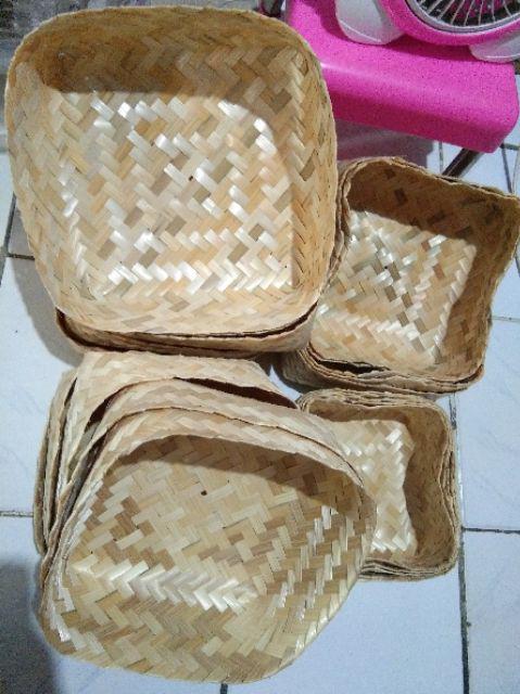 Besek Bambu Sepasang 20*20*11 Murah Distributor Jkt