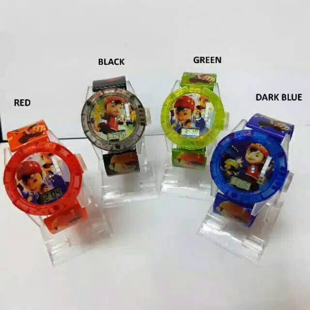 (Terima Cod)Jam Tangan Anak&quot; Laser BoBoiboy Lampu Music Strap Rubber