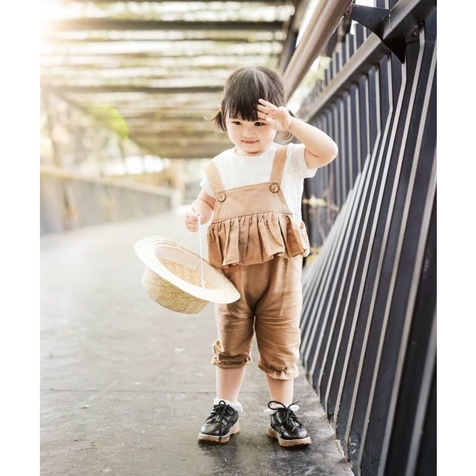 ANDREEANNA Vintage Ruffle Overall Anak 1-5thn