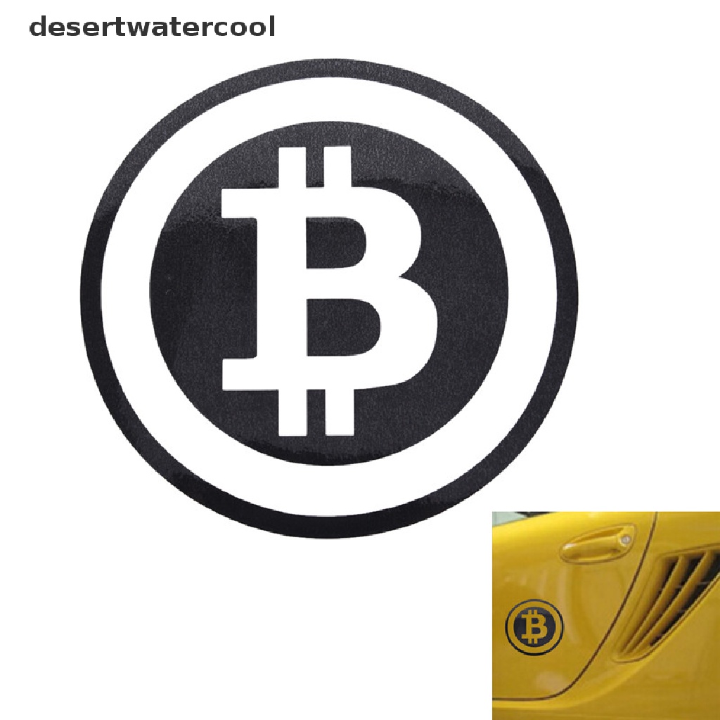 Deid sticker vinyl Desain Bitcoin Cryptocurrency Blockchain freedom Untuk Bumperkaca Mobil