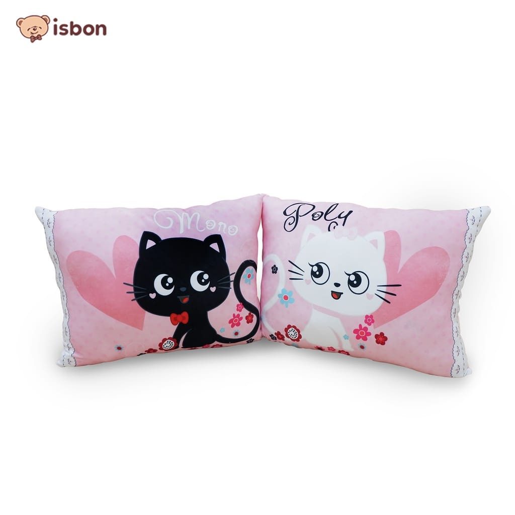 Bantal jumbo kucing cat mono poly valentine kado pacar anniversary-istana boneka
