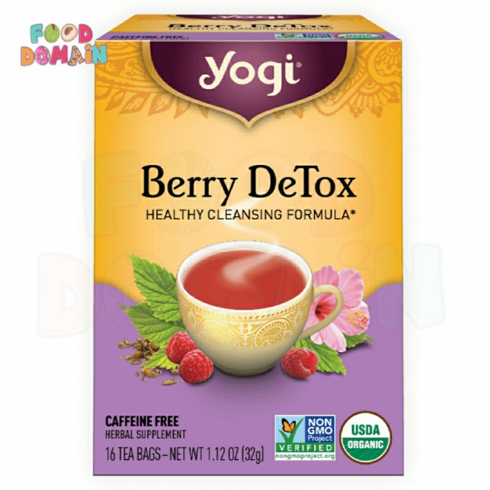 

Yogi Tea Berry Detox Healthy Cleansing Formula 16 Tea Bags 32gr