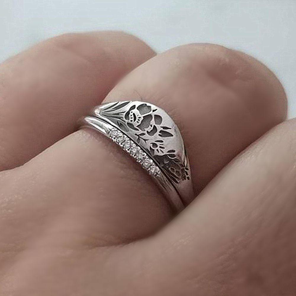 Cincin Bunga Solighter2021Hadiah Perhiasan Baru Size 6-10 Rangkap