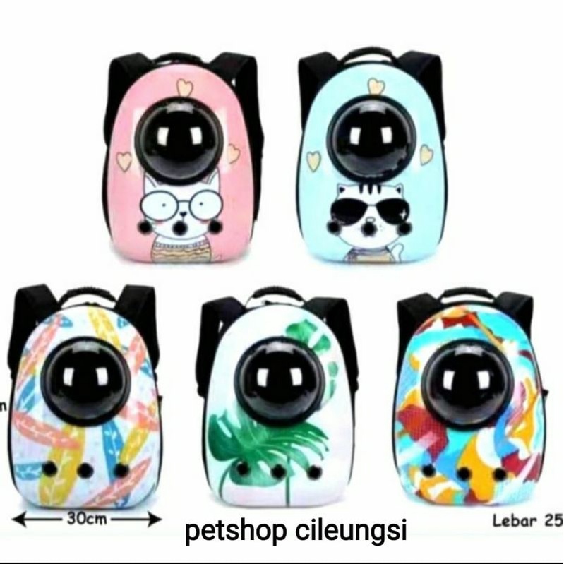 tas astronot, tas kucing anjing kecil dan kelinci