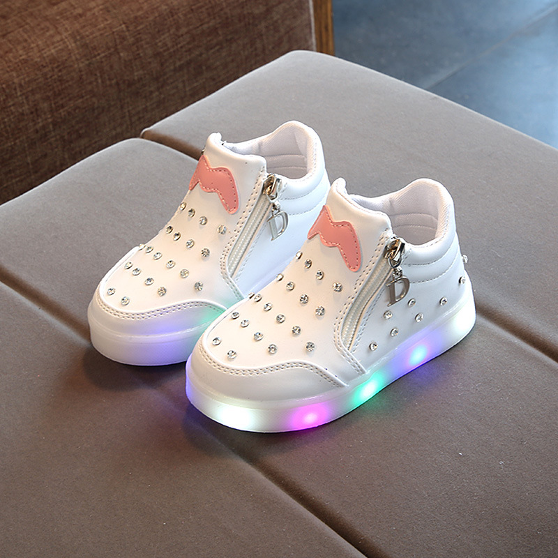 Sepatu Anak Perempuan LED Sneakers Import Boots