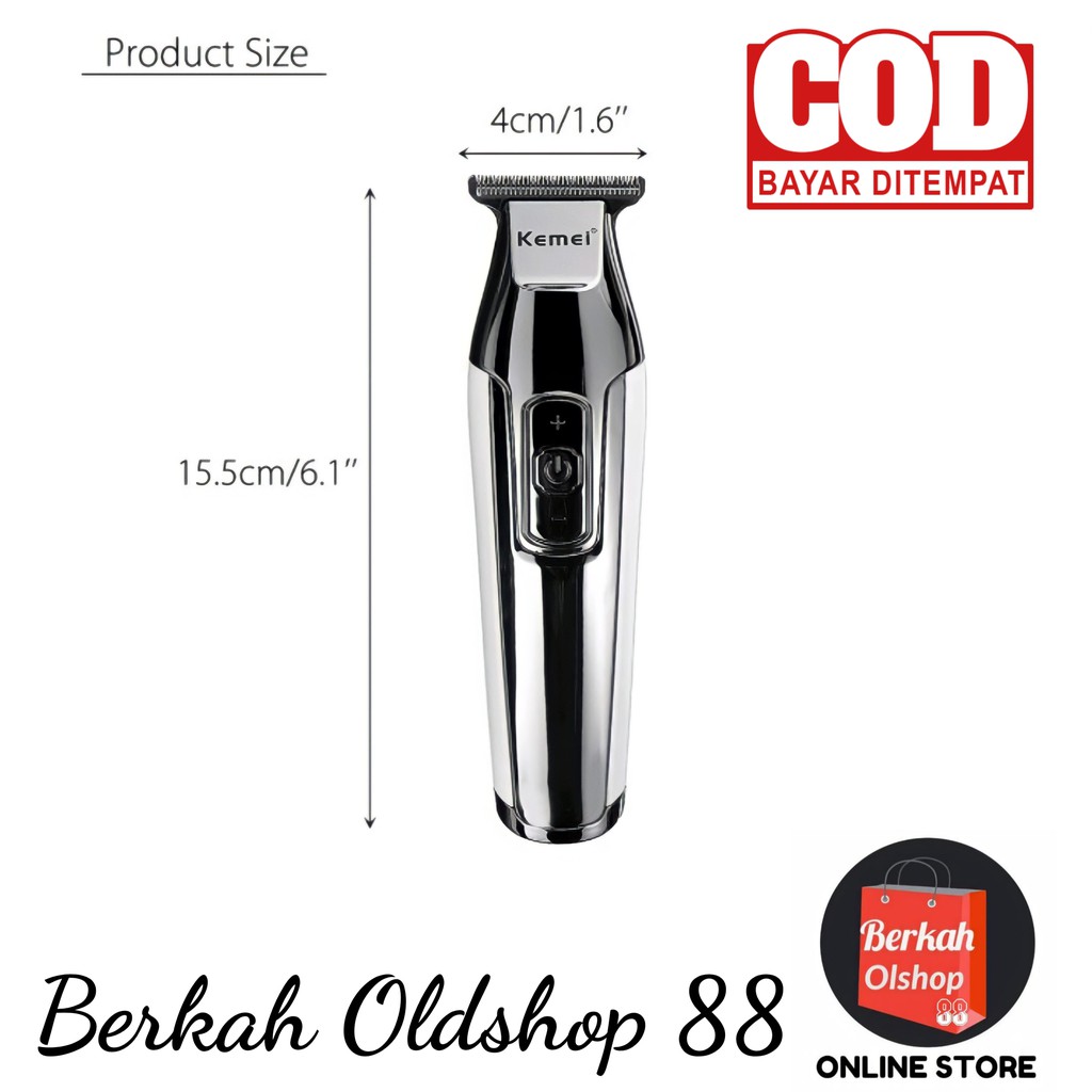 Berkah Oldshop 88 - Kemei KM-5027 Electric Cordless Professioanal Hair Clipper LCD Display