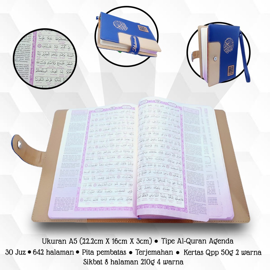 Promo Mushaf Al Quran Agenda Al Mubarak A5 ( 15x21) Terjemah Perkata Tanpa Tajwid
