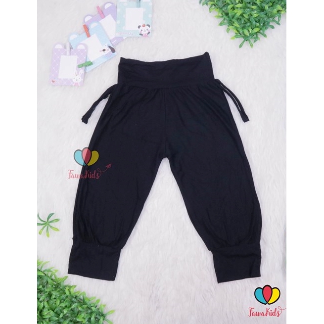 (Hitam) Aladin Polos uk Bayi-12 Tahun / Celana Anak Perempuan Harian Pants Balita Murah Adem Panjang