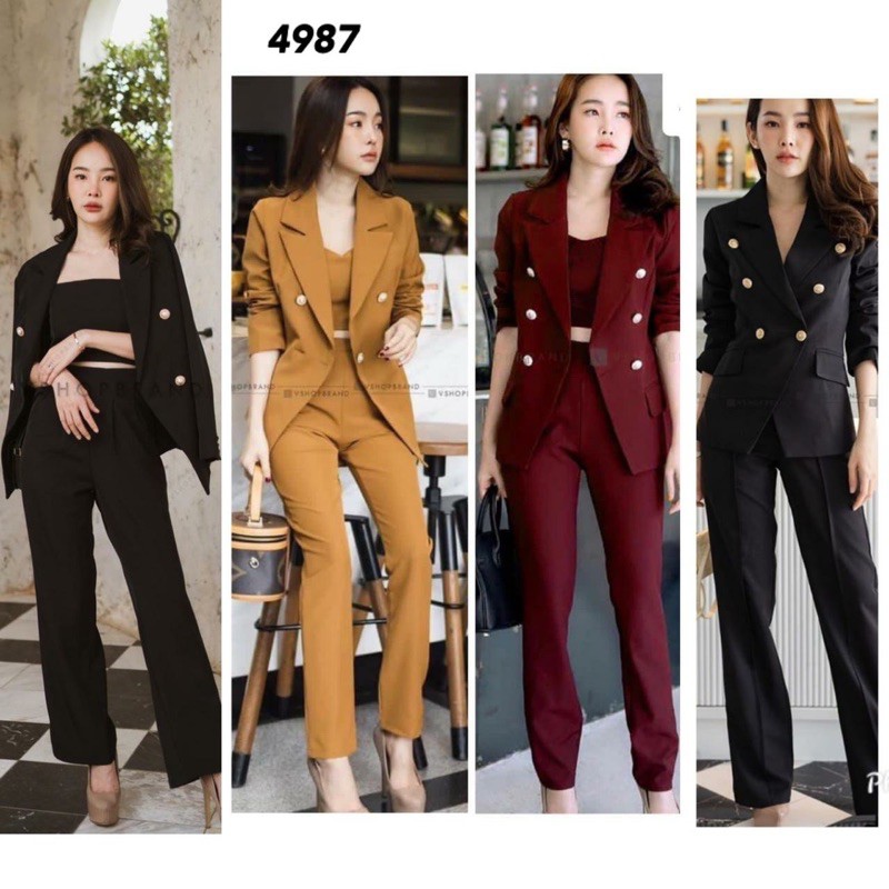Renata Blazer Oneset Setelan Blazer Wanita Import Korean Styles Baju Kerja Wanita Formal Casual One 