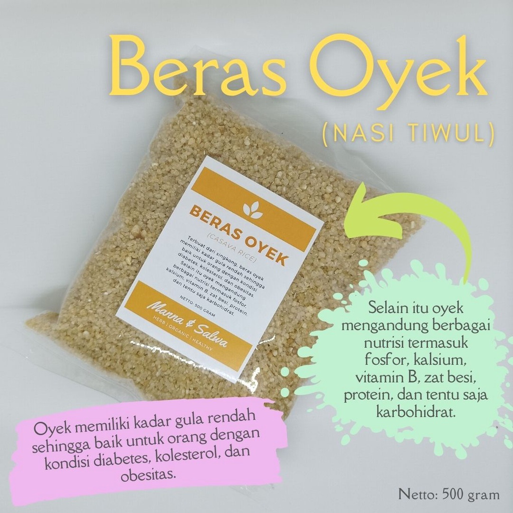 

Nasi/Beras Oyek/Tiwul Instan