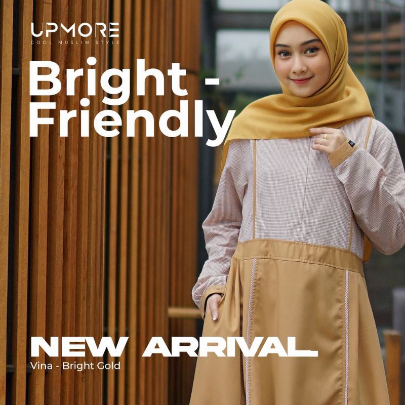 GAMIS VINA BRIGHT GOLD BY UPMORE #NEWARRIVAL #GAMISTERBARU #GAMISKEKINIAN #GAMIS2022 #GAMISBESTSELLE
