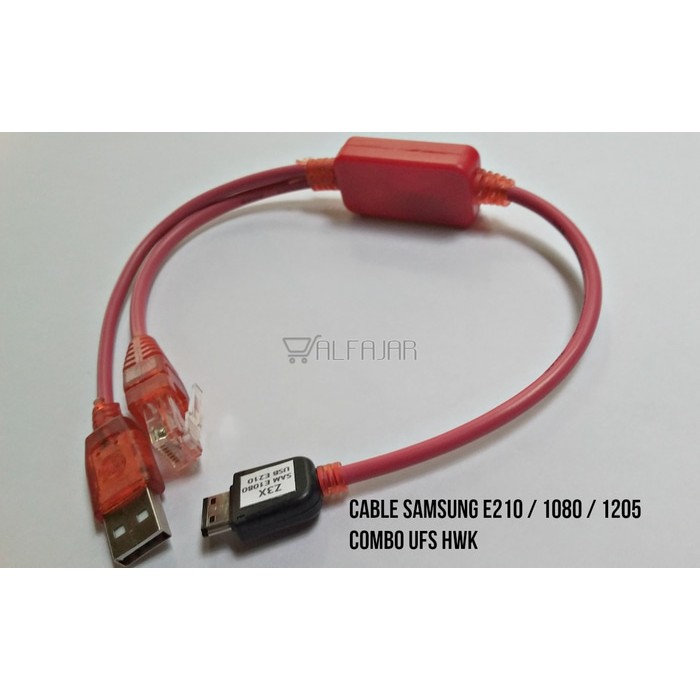 Kabel Cable SAMSUNG E210 / 1080 / 1205 COMBO UFS HWK Fbus Rj45 Usb - Merah