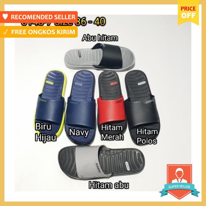 Sandal Pria - Sandal Cowok Karet Sendal Pria Import Luofu 6143 7 - Sepatu Pria