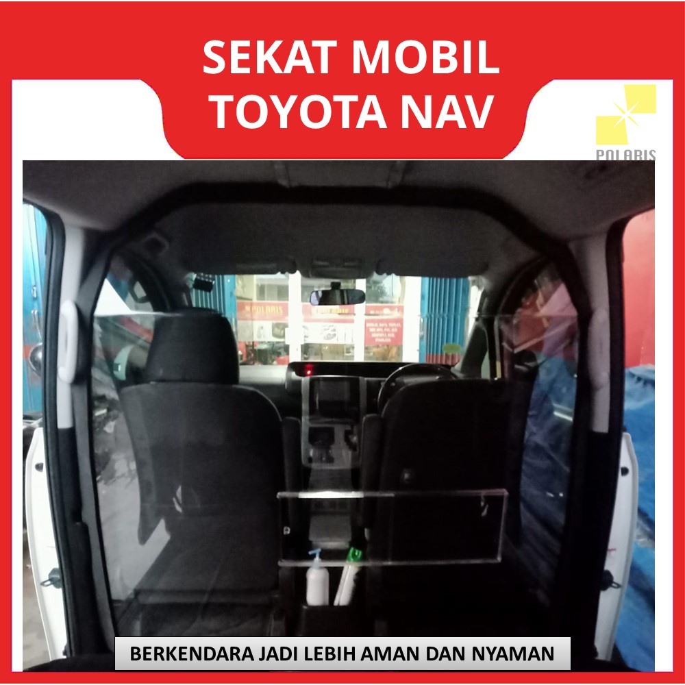 PARTISI MOBIL/SEKAT MOBIL/PENGAMAN COVID/PARTISI AKRILIK TOYOTA NAV