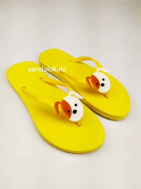 Sandal Jepit Kartun Anjing Dogi | Sendal Lucu | Sandal Wanita TPR