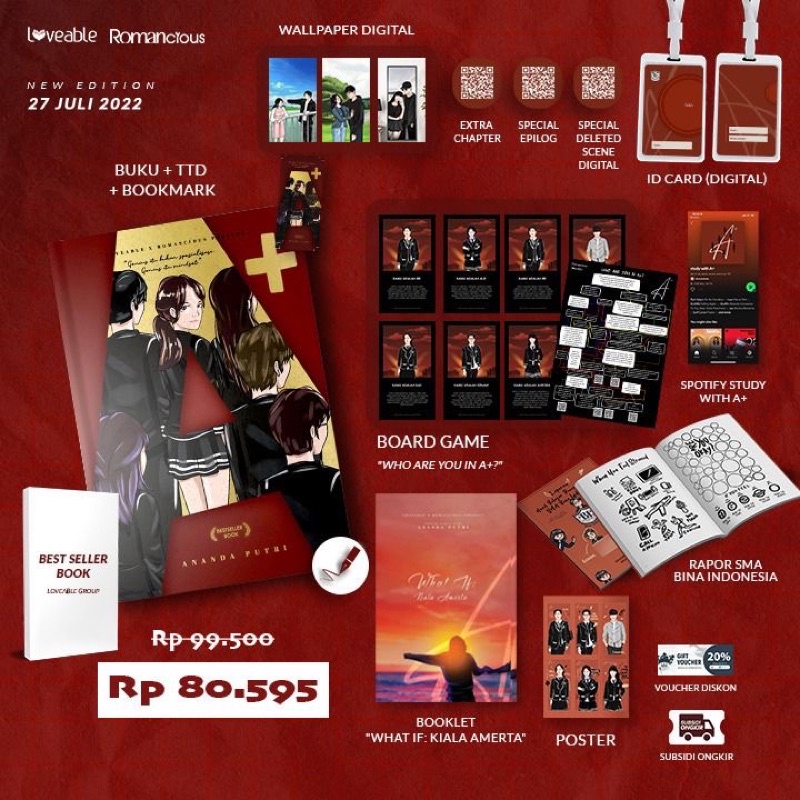 Novel A+ Paket KAI (Nol Tiga - Nol Dua - Nol Satu) Original