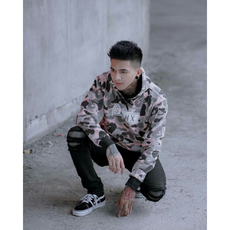 Sweater Salviohexia Camo Sweater Hoodie Loreng Sweater Salvio Slvhx