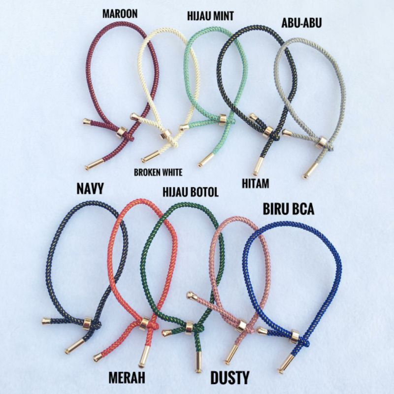 (free stoper)gelang tali pandora gliter/ gelang tali serut/ pandora gliter serut