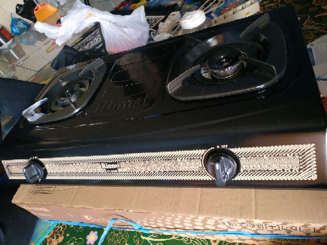 By Gojek Rinnai Kompor Gas 2 Tungku Hitam Ri 522s