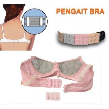 MurmerOfficial R505 R677 Sambungan Pengait Bra  Penyambung Kait Bra 2 KAIT Bra Extension Kait BH Tambahan Ibu Hamil Pengait BH