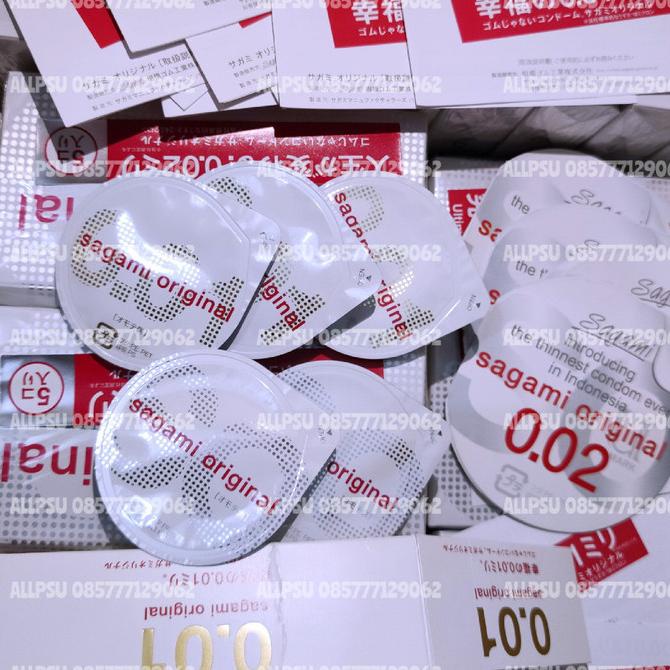 [Sale] 5 Pcs Sagami Original 0.01 0.02 Single Pack Bundle Condoms 001 002 [Terlaris]