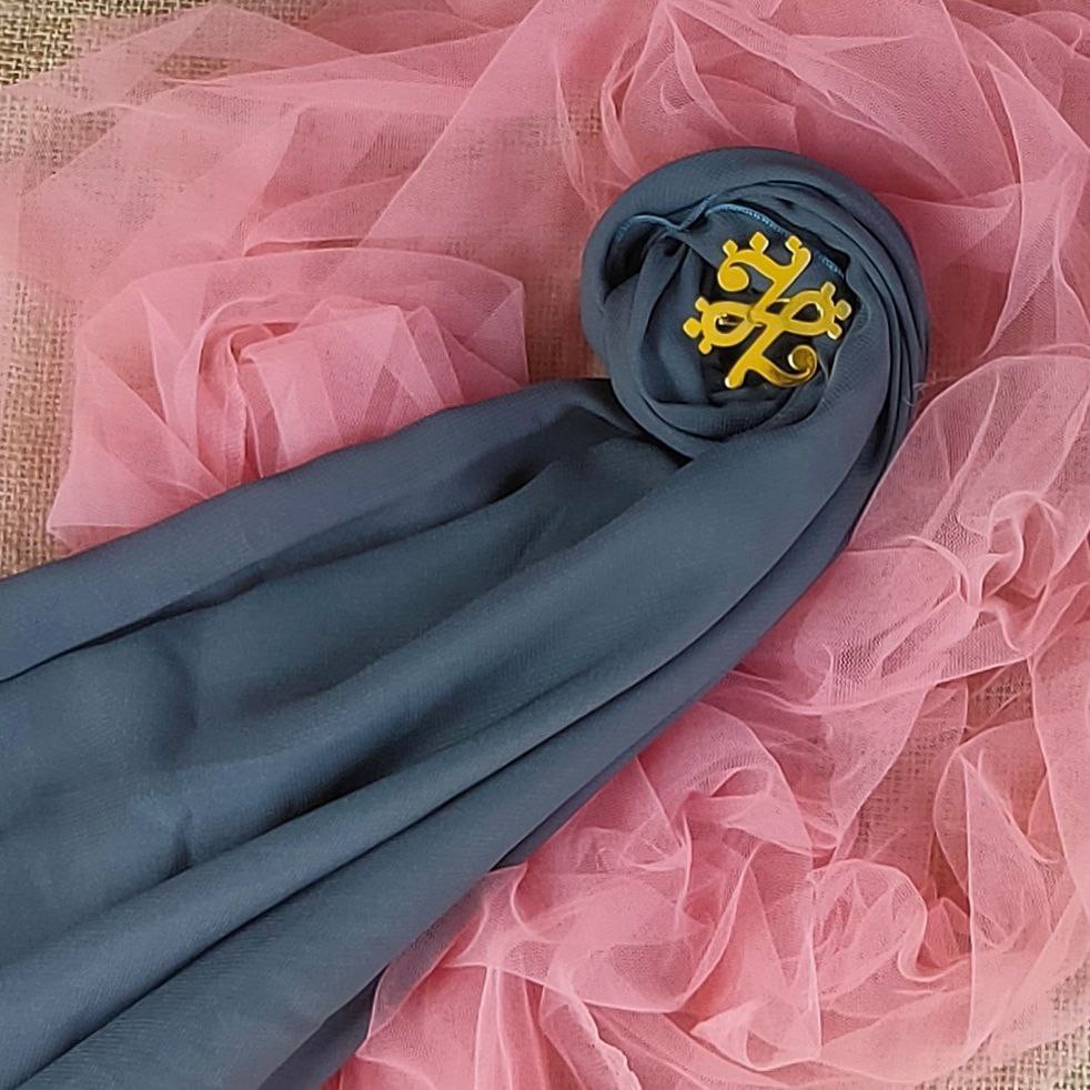 PASMINA SEGITIGA / PASMINA SQUARE CHIFFON PREMIUM ANTEM ANTI TEMBEM PART 2-DARKGREY