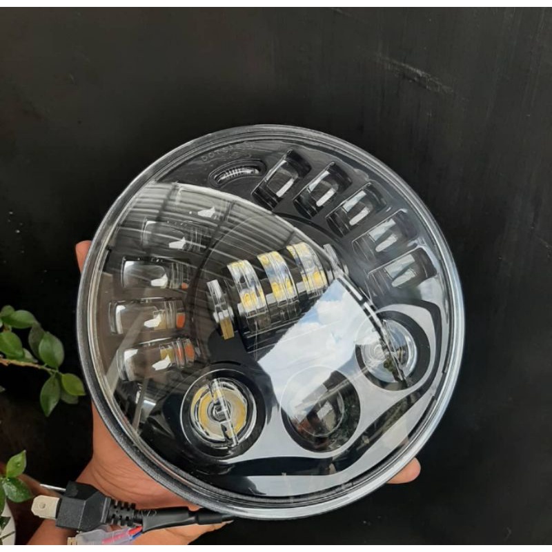 LAMPU LED DAYMAKER 7 INCH 19 LED KOTA BIRU PNP BATOK RX KING NEW SCORPIO MEGAPRO PRIMUS HIU NINJA R 