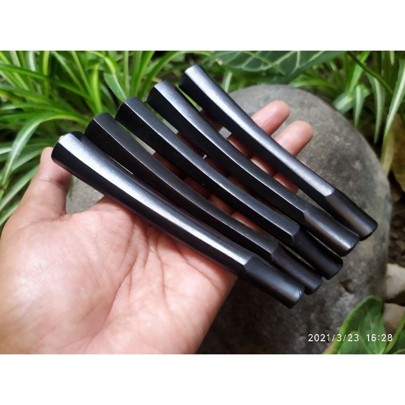once pipa rokok kelor hitam segi pipa roko kayu bukan gading