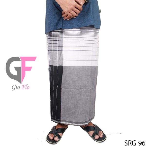 GIOFLO Sarung Muslim Yang Kekinian White Black / SRG 96