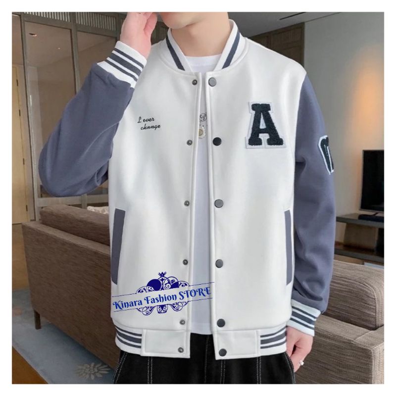 A EVER BASEBALL 2XL 3XL Varcity Jacket Oversize | Unisex Jacket Fashion Terkini Korean Style