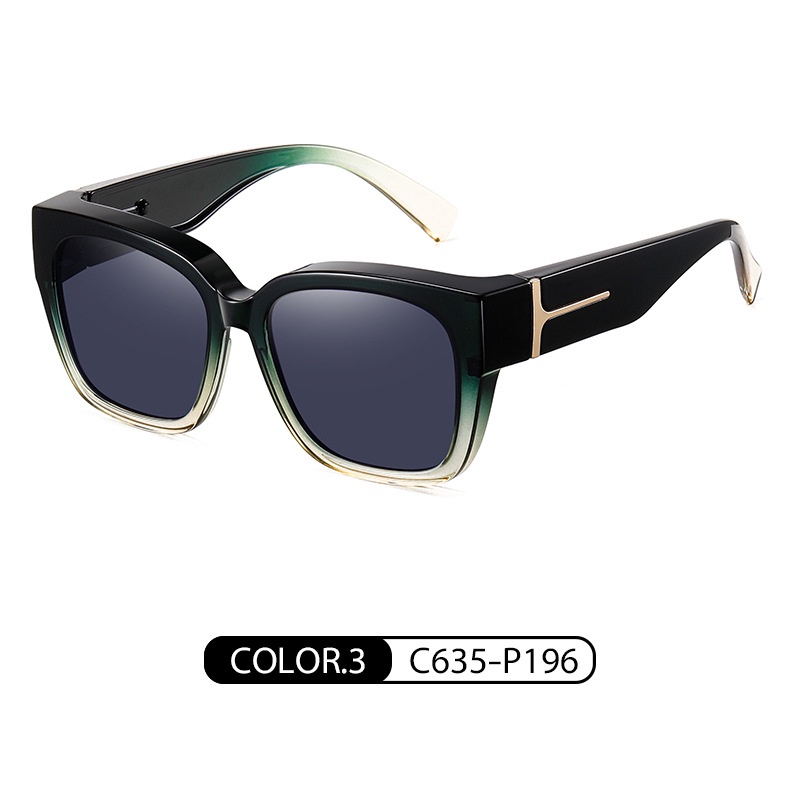 Set Kacamata Hitam Miopia Polarized Model Cermin TR90 Untuk Unisex