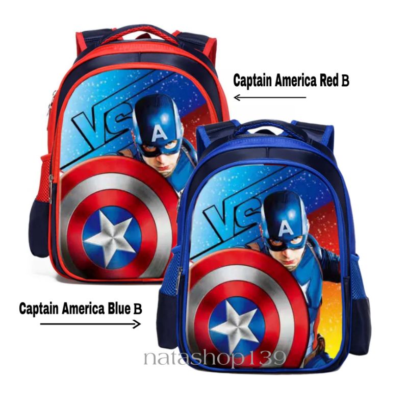 Hot Sale Tas Sekolah TK-SD anak Laki-Laki Tas Ransel Marvel Avengers Anima Superhero