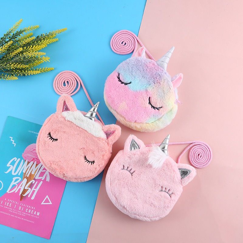 Tas selempang hp Unicorn.tas selempang anak import lembut 2ruang dan 1ruang