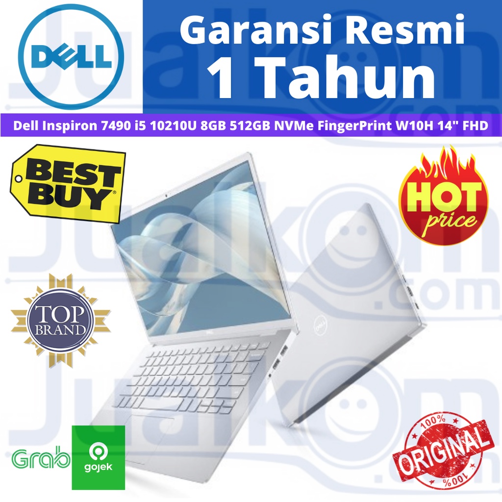 Dell Inspiron 7490 i5 10210U 14&quot; FHD 8GB 512GB NVMe FingerPrint W10H