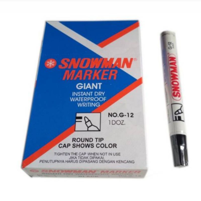 

Spidol Snowman Permanen / Permanent Marker G-12 [isi12]