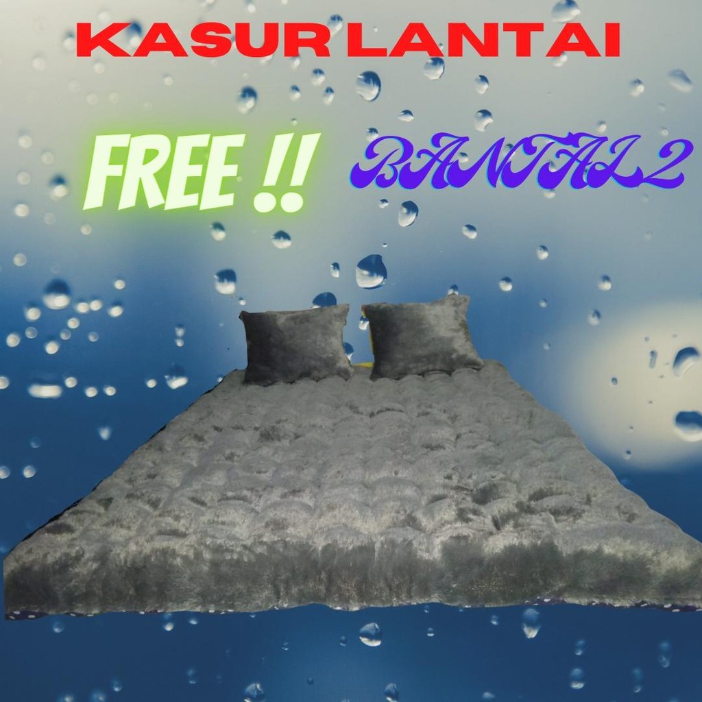 PREMIUM Kasur Lantai Super Jumbo 200x200x12 cm FREE 2 bantal