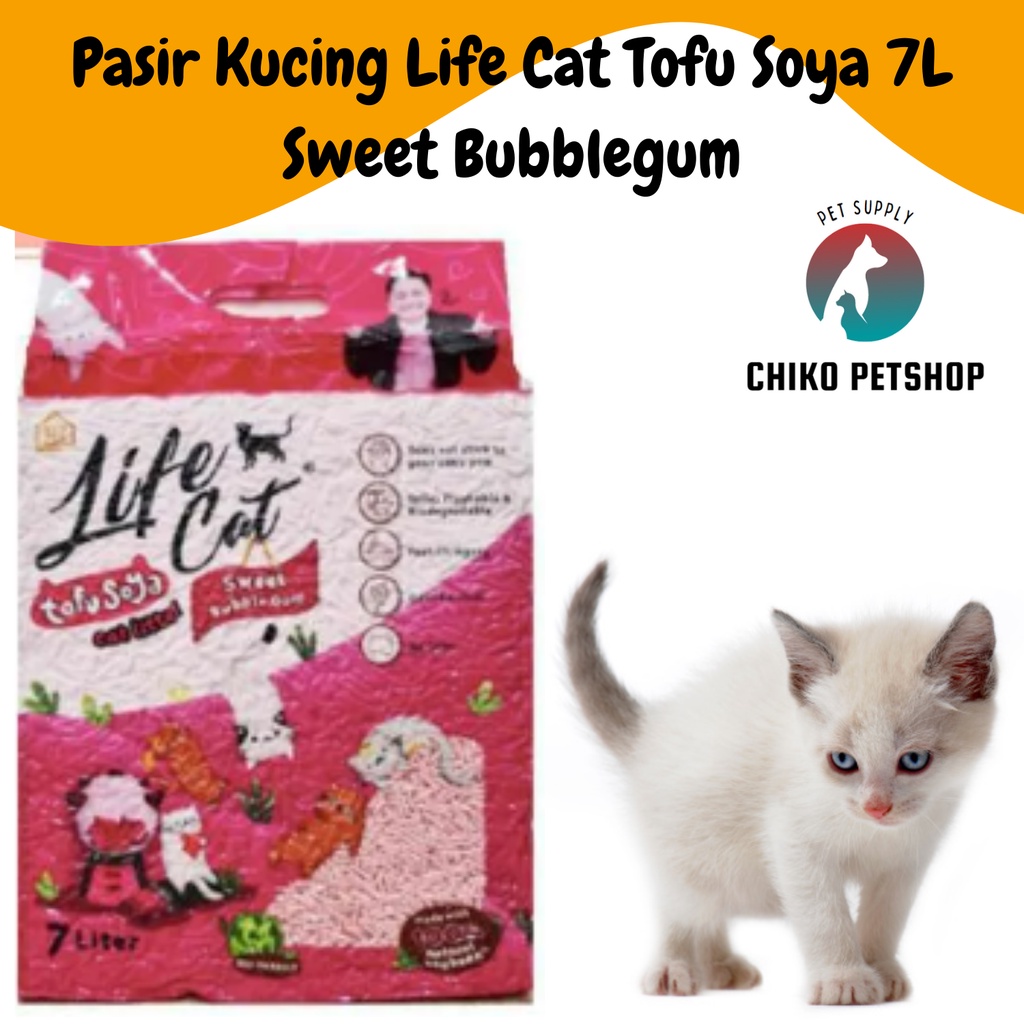 Pasir Kucing LIFE CAT Tofu Soya 7 Liter | TOFU 7 Lt