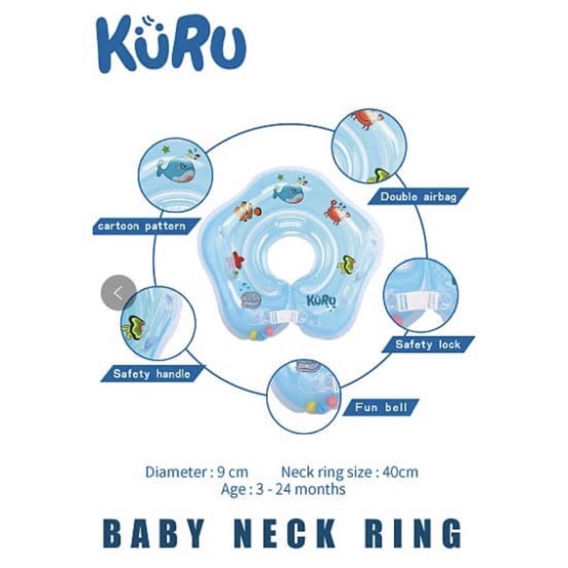 Kuru Neck Ring Bayi | Pelampung Renang Anak | Ban Leher Baby Neckring