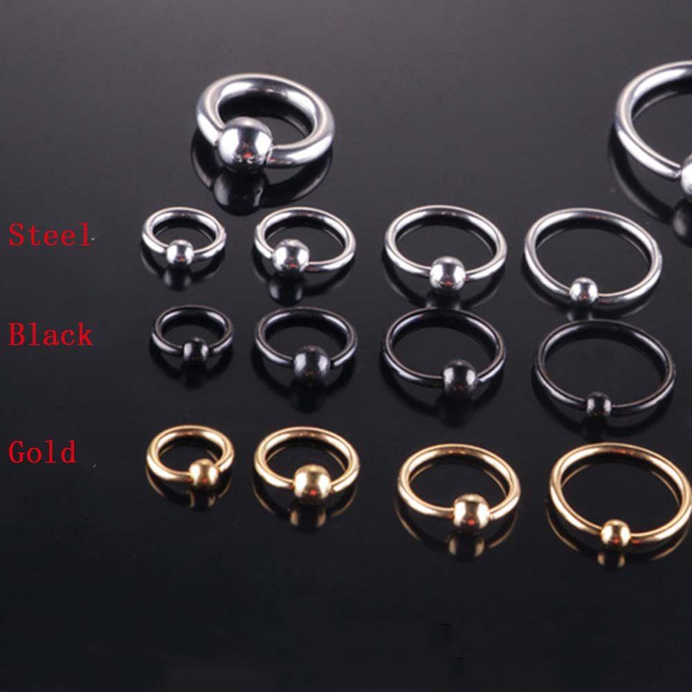 Needway  Anting Hoop Minimalis Unisex Tulang Rawan Tragus Helix Tindik Telinga Bulat Perhiasan